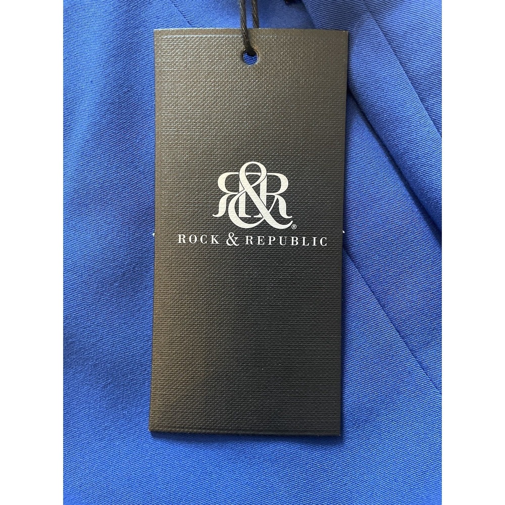 Rock & Republic Dazzling Blue Blazer With Black Lapel. Size XS. NWT. Career. - Picture 8 of 13